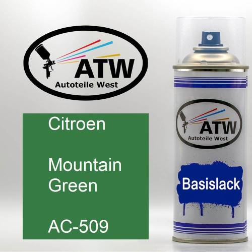 Citroen, Mountain Green, AC-509: 400ml Sprühdose, von ATW Autoteile West.